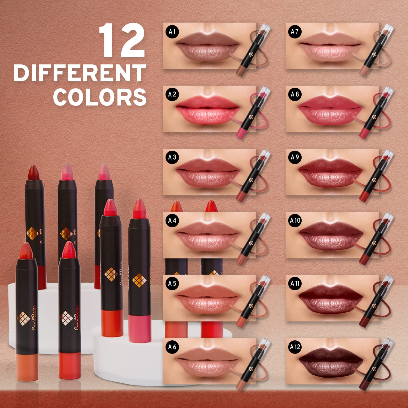 Application CoralBeau lèvres matte – couleur intense et tenue durable.
