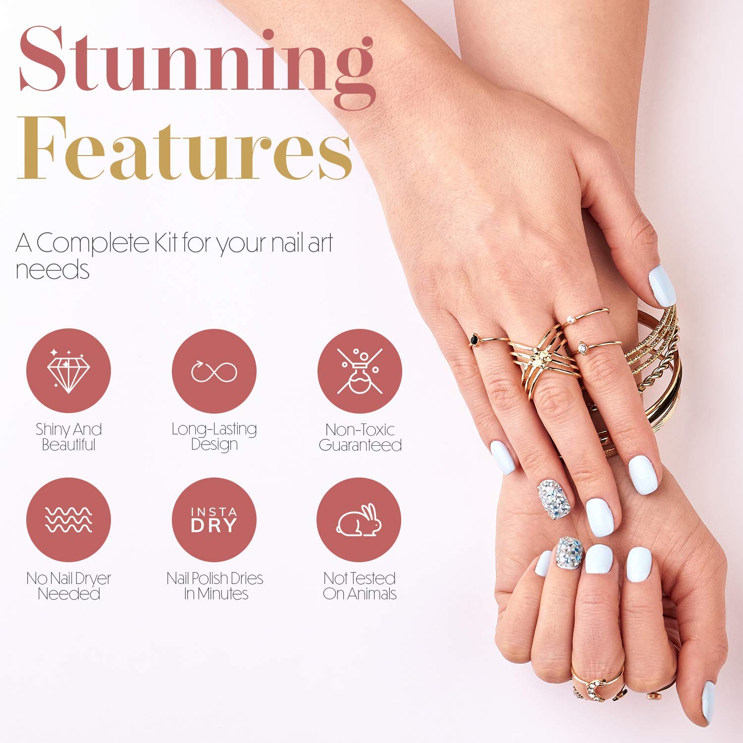 CoralBeau pince à ongles et outil ponctueur pour décor précis sur les ongles