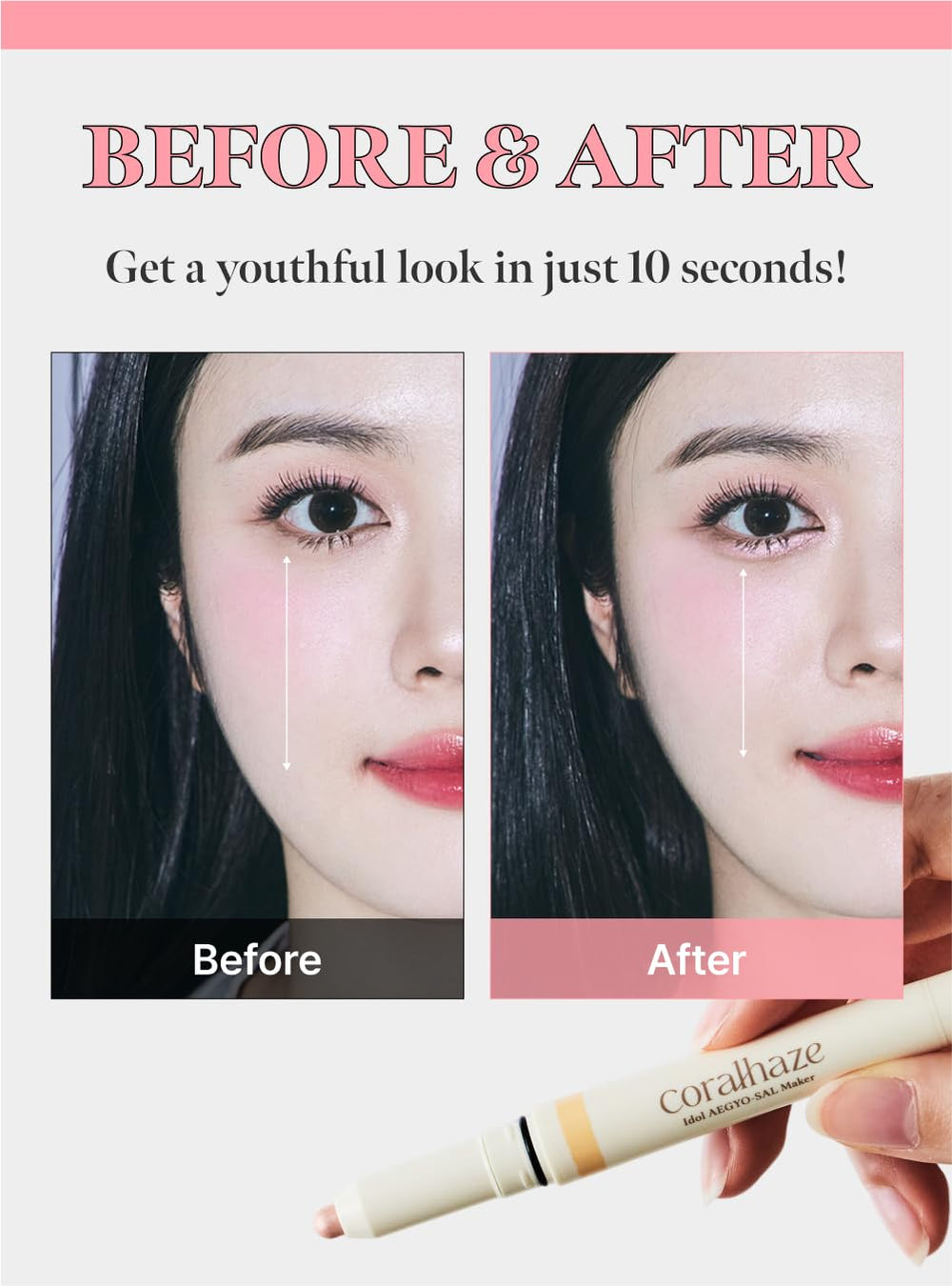 CORALHAZE Idol AEGYO-SAL Maker échantillons de teintes, palette naturelle adaptée à tous les tons.