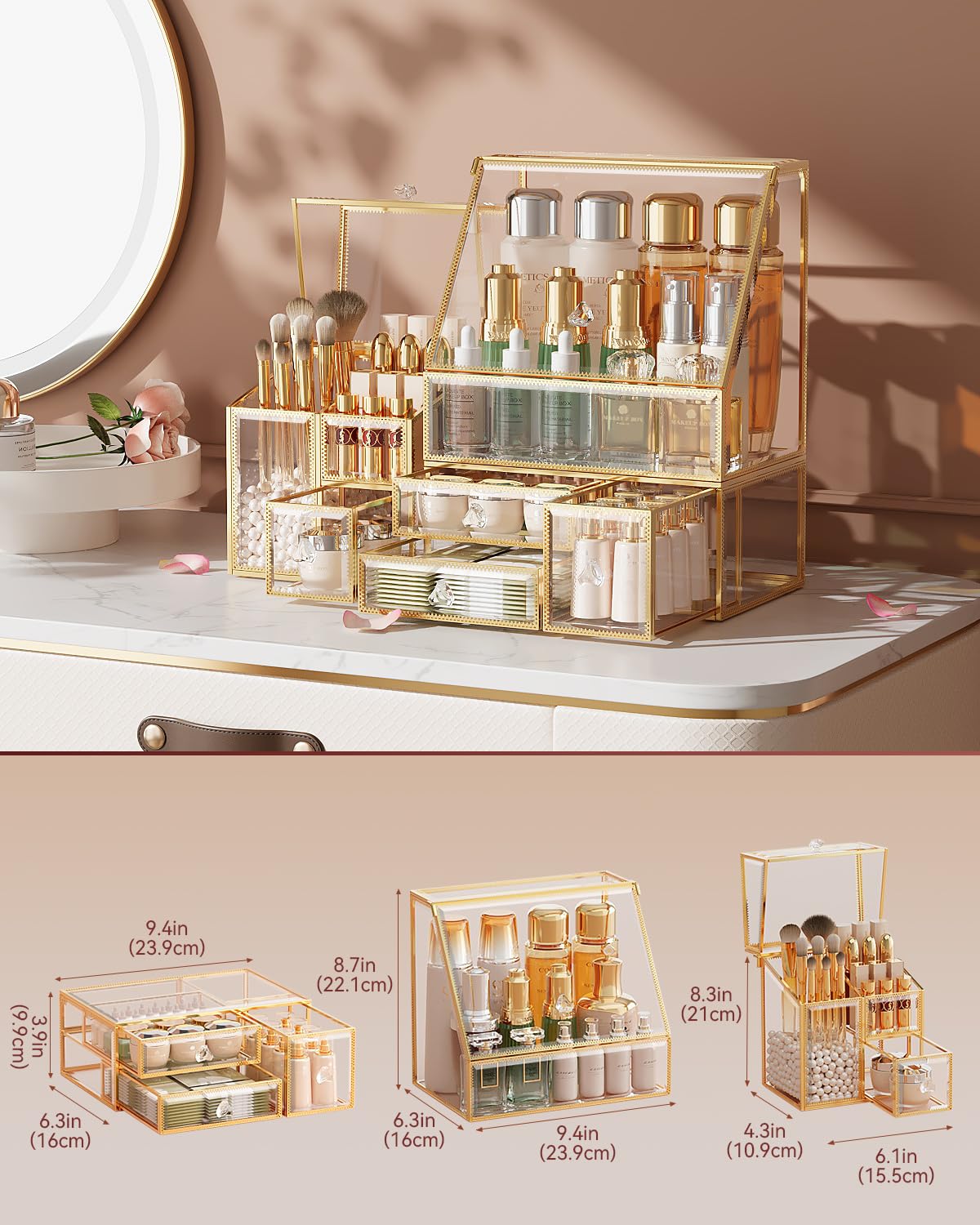 CoralHouse Cadeau-idéal: organisateur raffine pour femmes aimant elegance et fonctionnalite