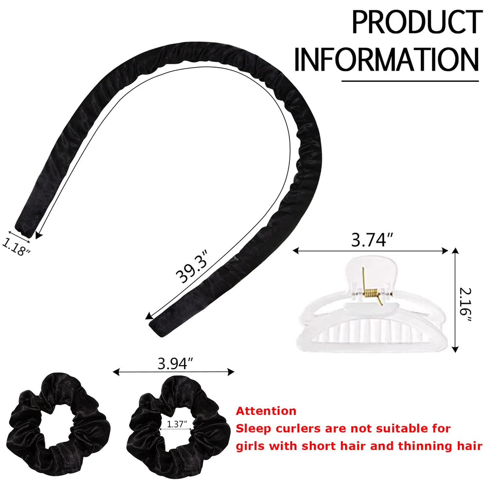 CORATED rouleaux en soie, longueur 39,3 pouces, adaptés cheveux longs.
