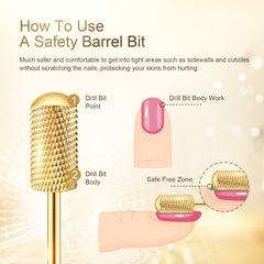 CORFULRA fraise dremel pour ongles, barillet grande ronde M, polissage constant et contrôlé.