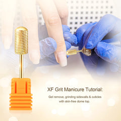 CORFULRA fraise dremel pour ongles, barillet sécurité XF, protège cuticules et contours.