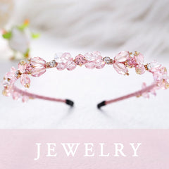 Coridy bandeau-cheveux rose paillettes fin pour un look subtil au quotidien.