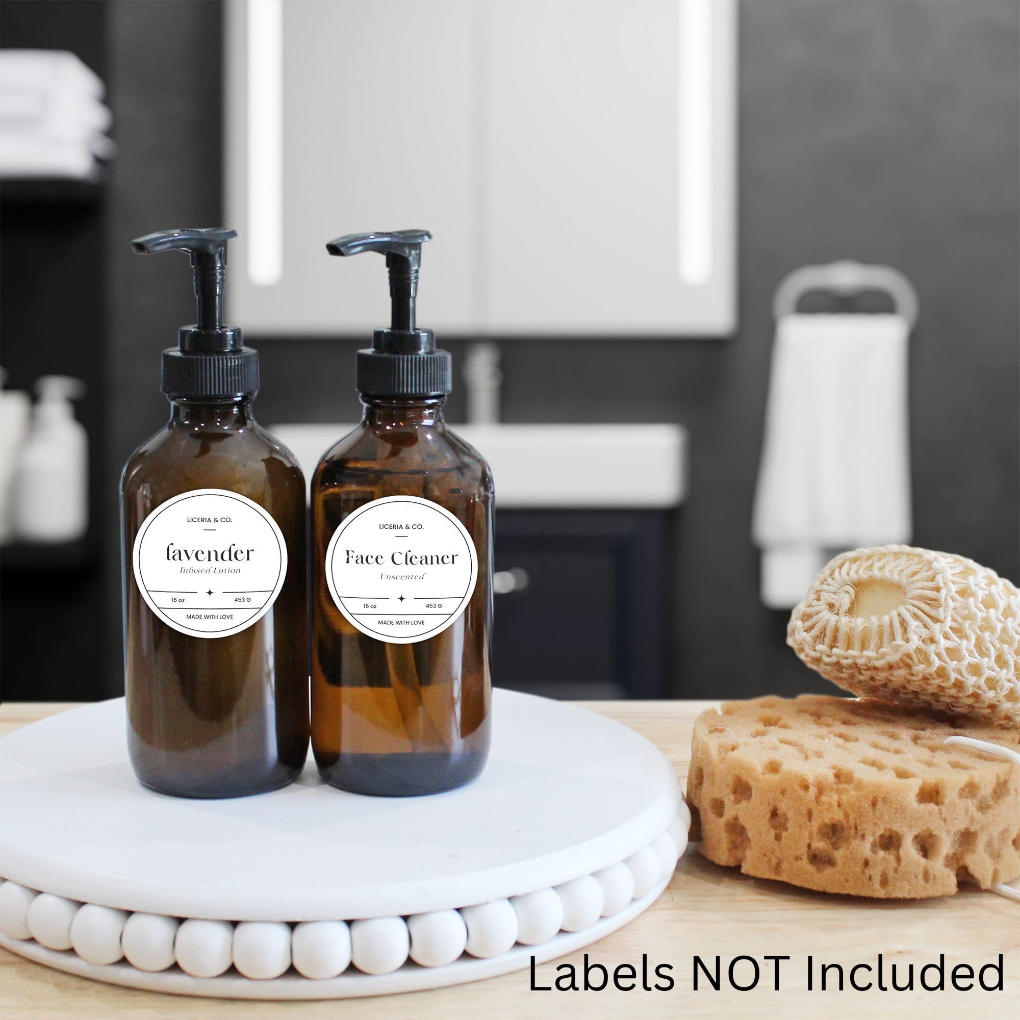 Pack de flacons ambrés Cornucopia Brands pour produits d’entretien.