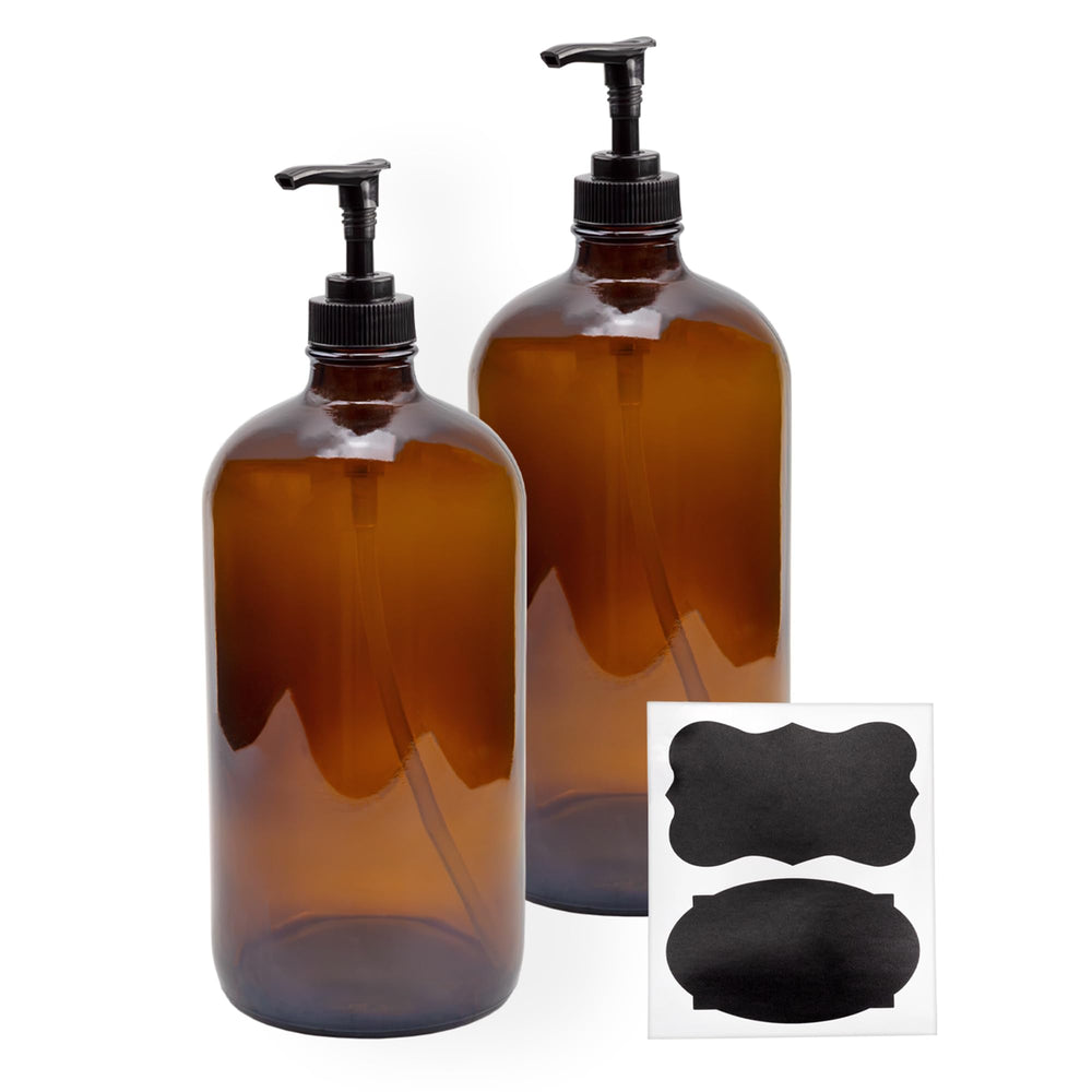 Cornucopia Brands bouteille en verre ambré 950 ml avec pompe, protection UV.