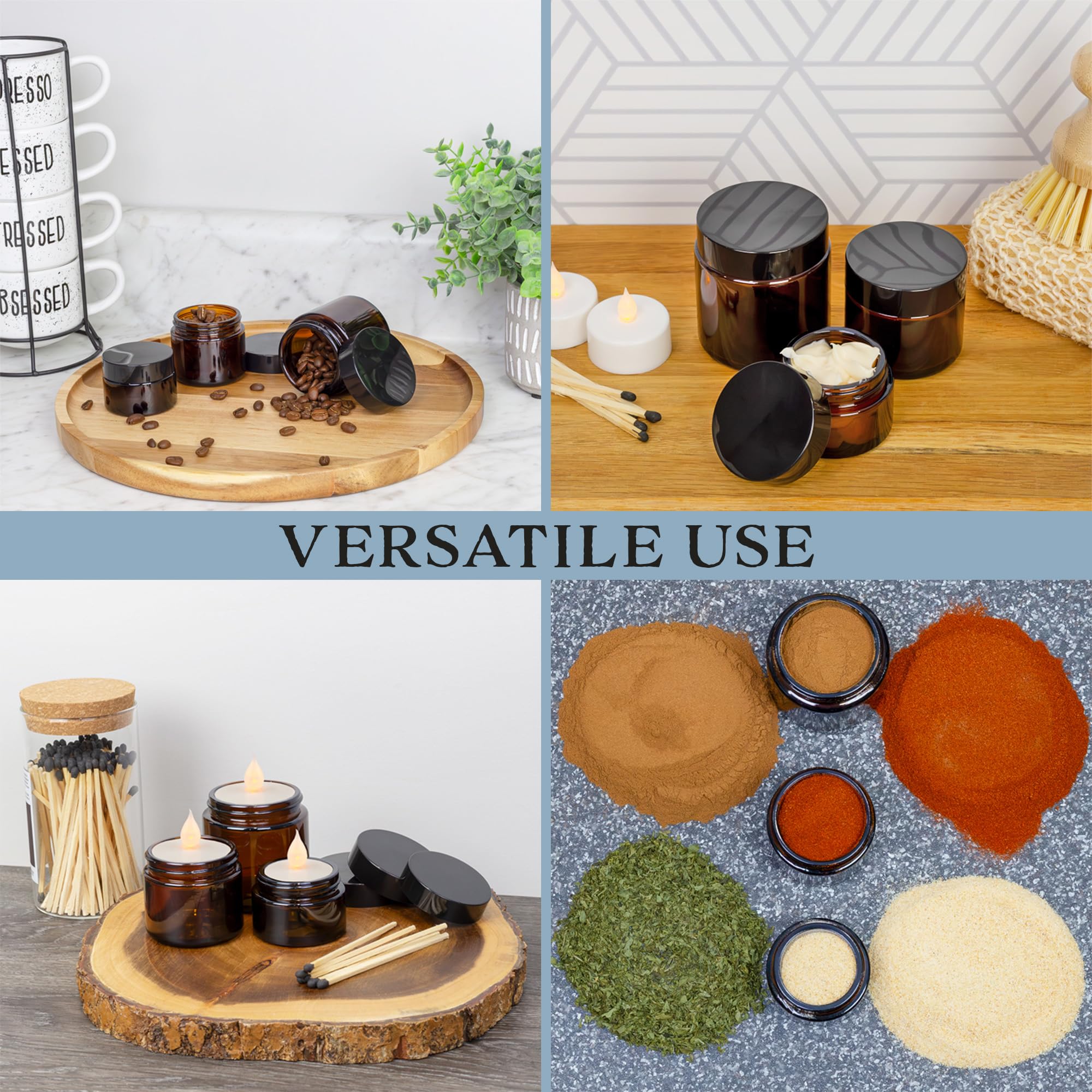 Cornucopia Brands pot ambré de 265 ml, élégant et pratique.