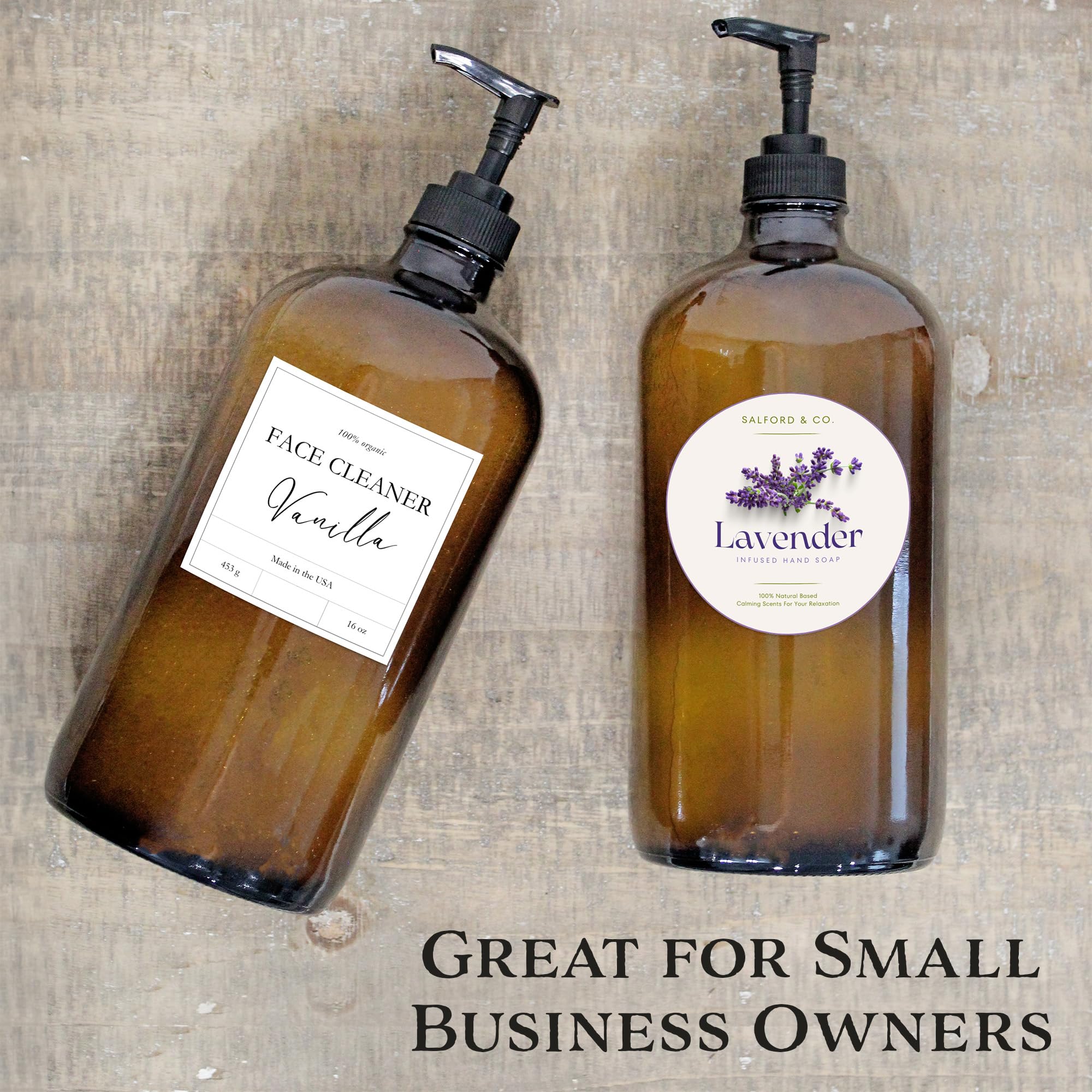Cornucopia Brands bouteille ambrée pour gel douche bébé.