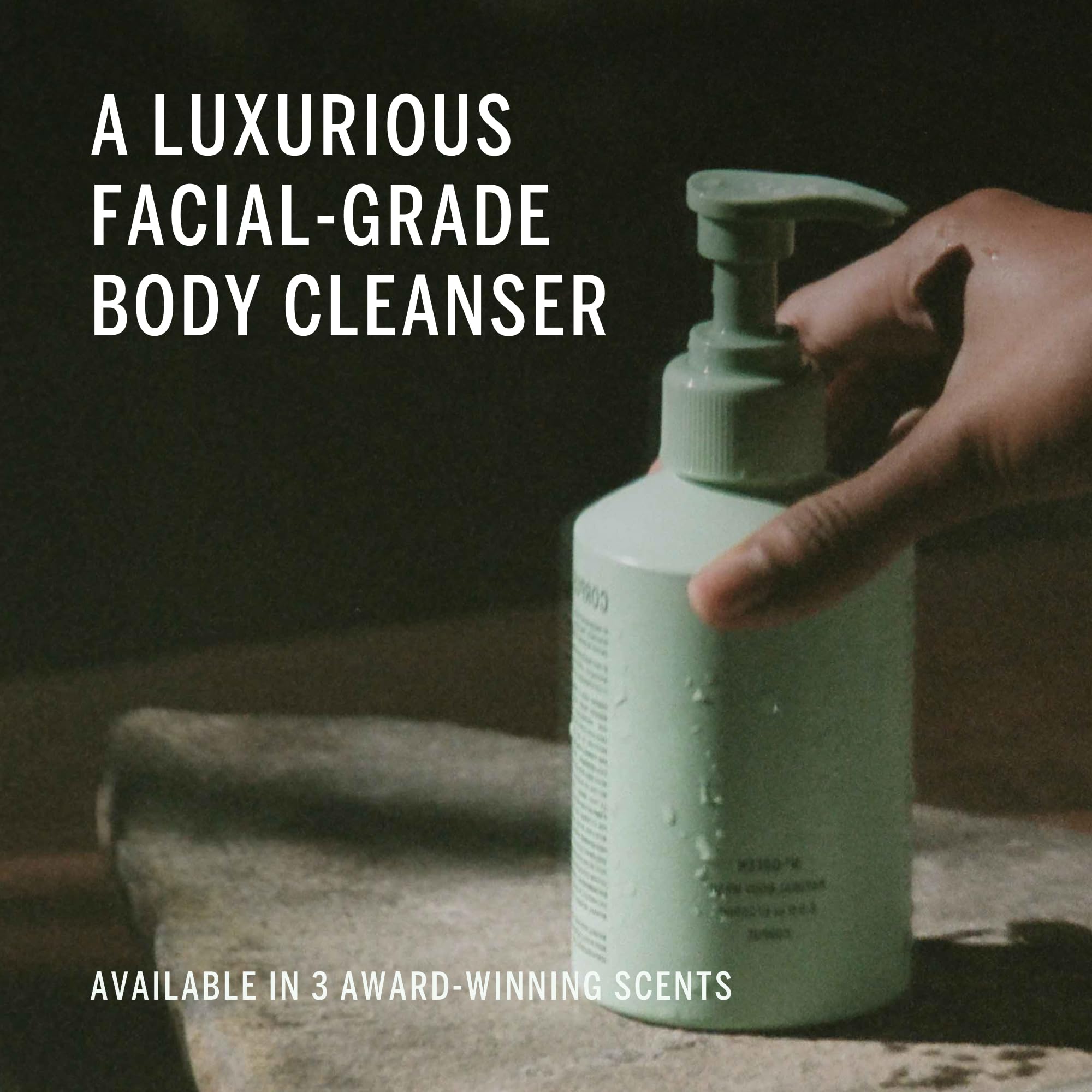 Corpus Nº Green: etiquette-bouteille, emballage FSC recyclable et sans parfum synthétique.