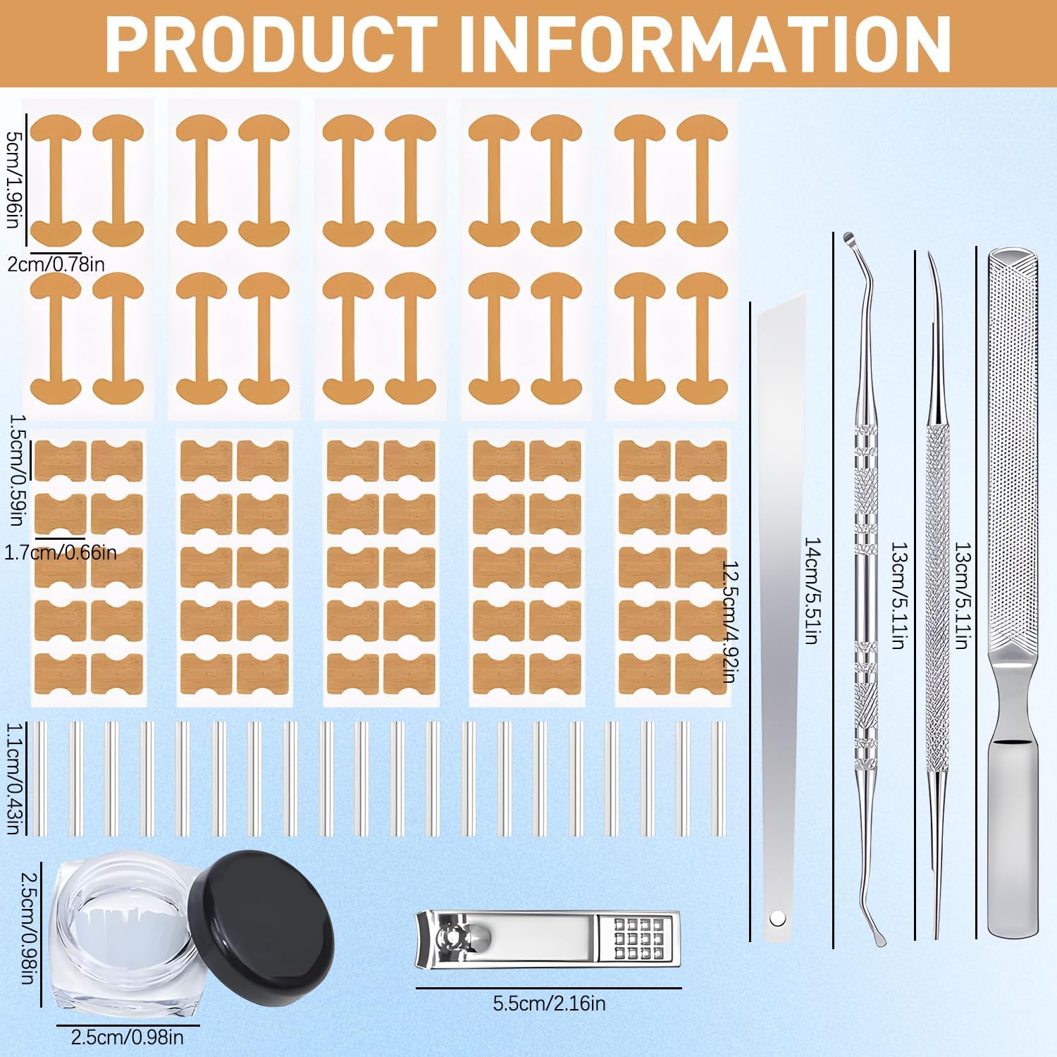 Correcteur d’ongle incarné – materiau-doux : port prolongé sans irritation et confort.