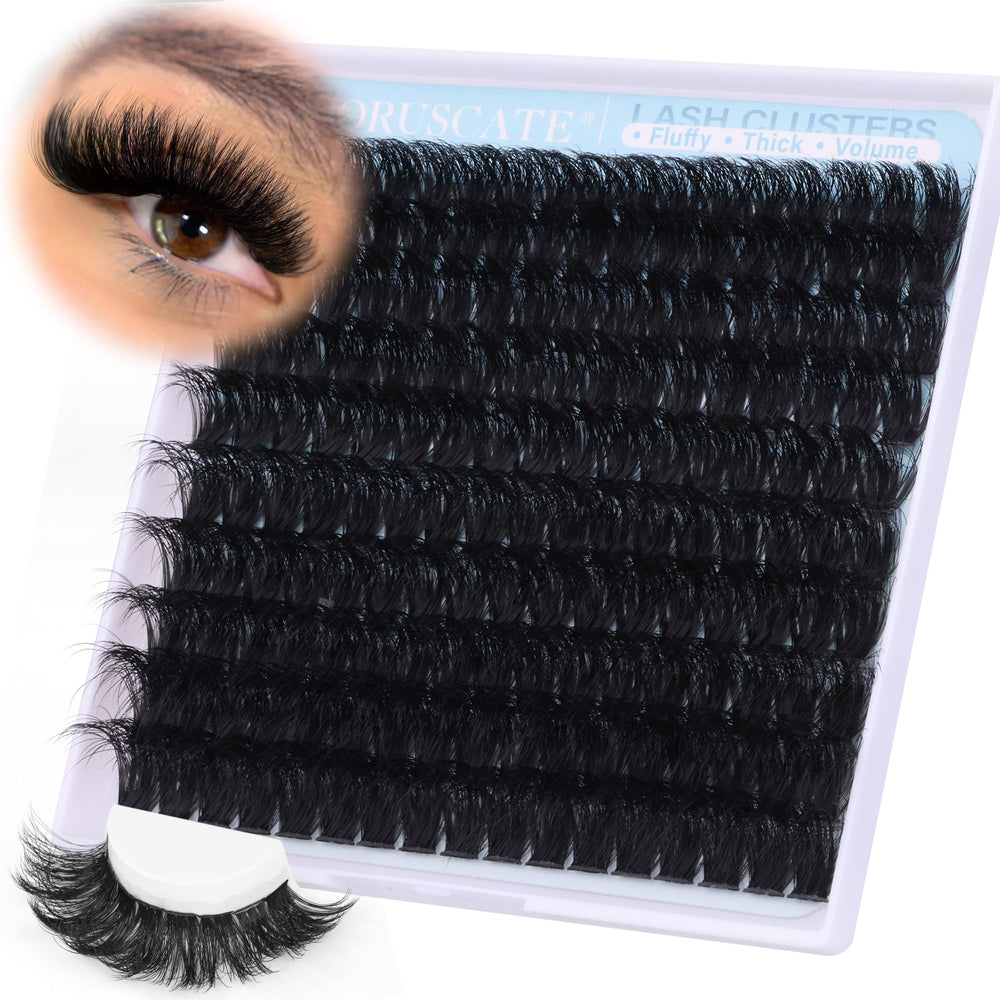 CORUSCATE Fluffy Lash Clusters, paquet de cils volumineux pour un look époustouflant.