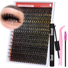 CORUSCATE kit clusters cils 80D 12mm – volume naturel et définition