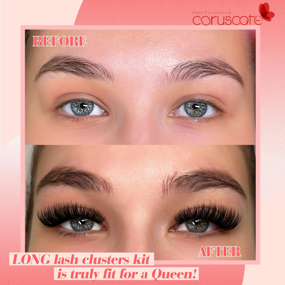 CORUSCATE kit clusters cils 80D 18mm – effet glamour longue durée