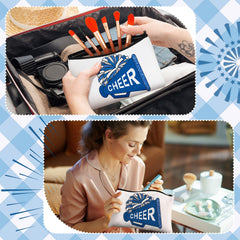 Cosblank sacs maquillage cheer bleu – design vif et attractif pour l'équipe.
