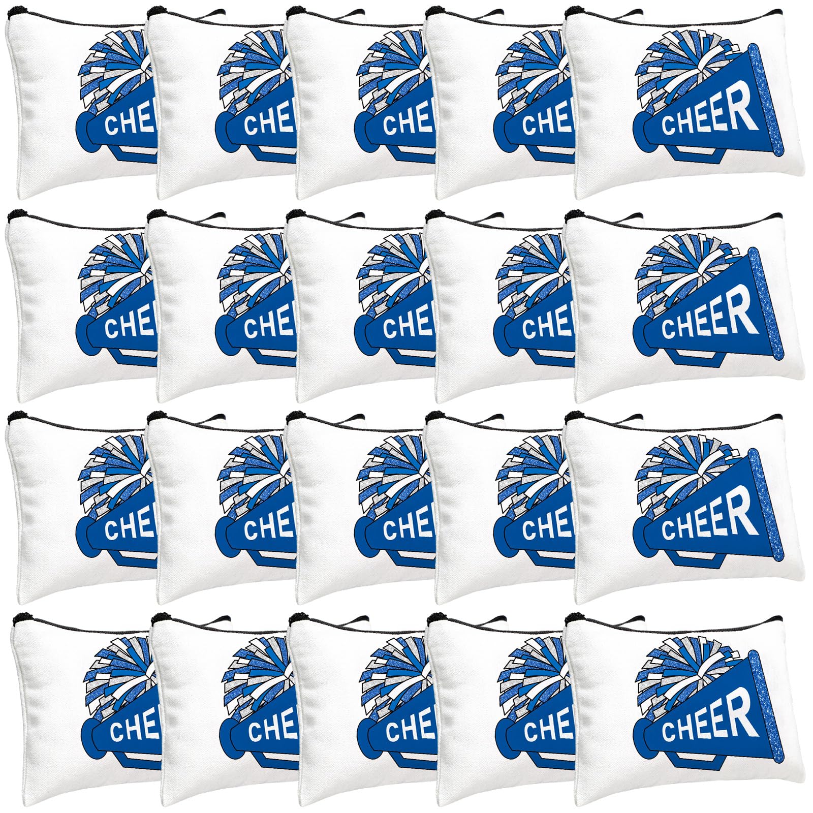 Cosblank sacs maquillage cheer bleu – ensemble de 20 pour organiser les affaires d'équipe.