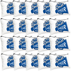 Cosblank sacs maquillage cheer bleu – ensemble de 20 pour organiser les affaires d'équipe.