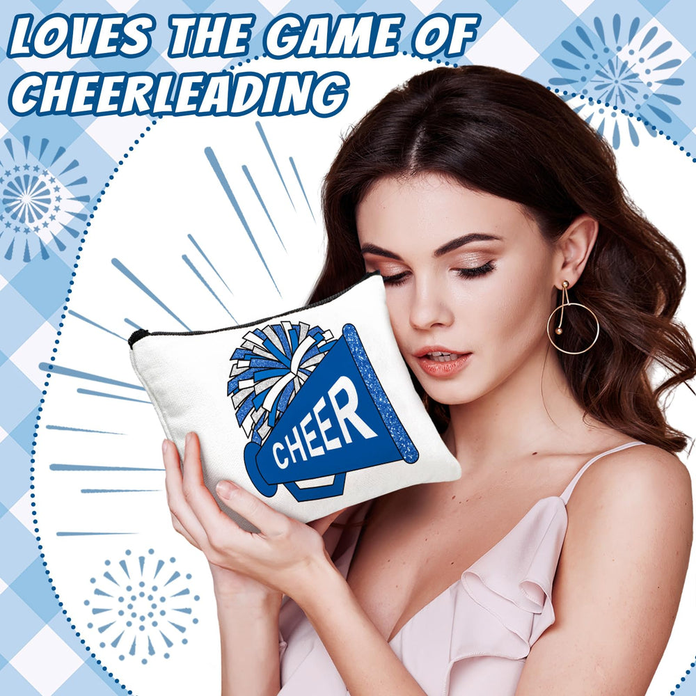Cosblank sacs maquillage cheer bleu – idée cadeau adaptée à divers événements.
