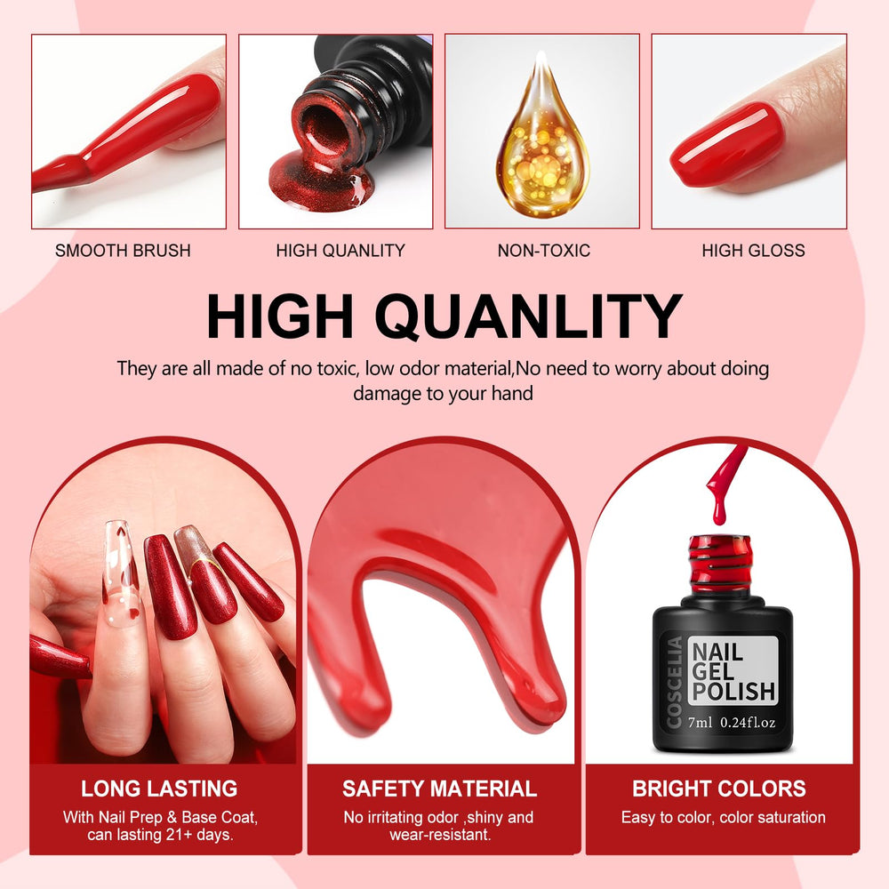 COSCELIA Kit cadeau vernis ongles, idée parfaite pour femmes.