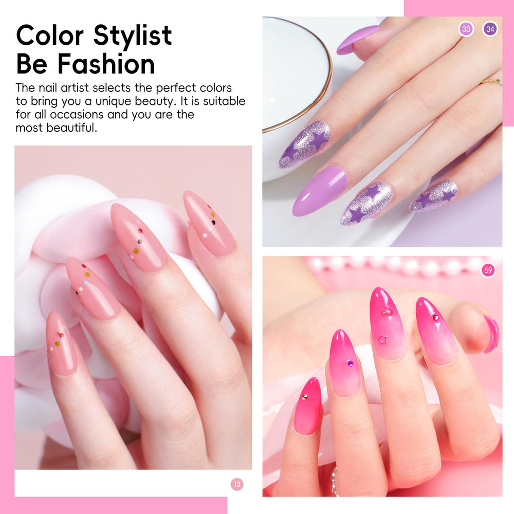 COSCELIA coffret cadeau vernis gel, parfait pour offrir et essayer plusieurs finitions.