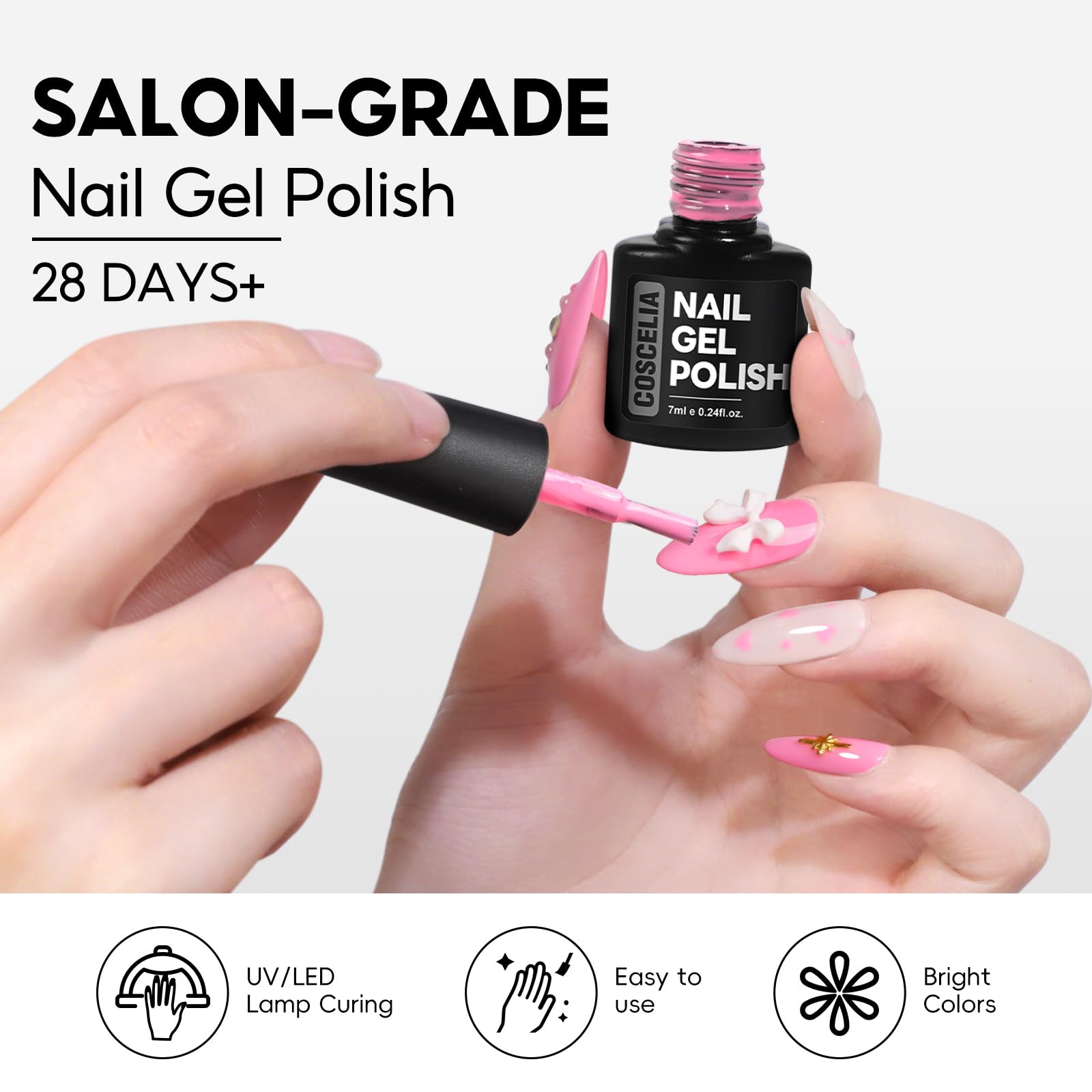 Coscelia couche de finition brillante – vernis gel, résultat éclatant