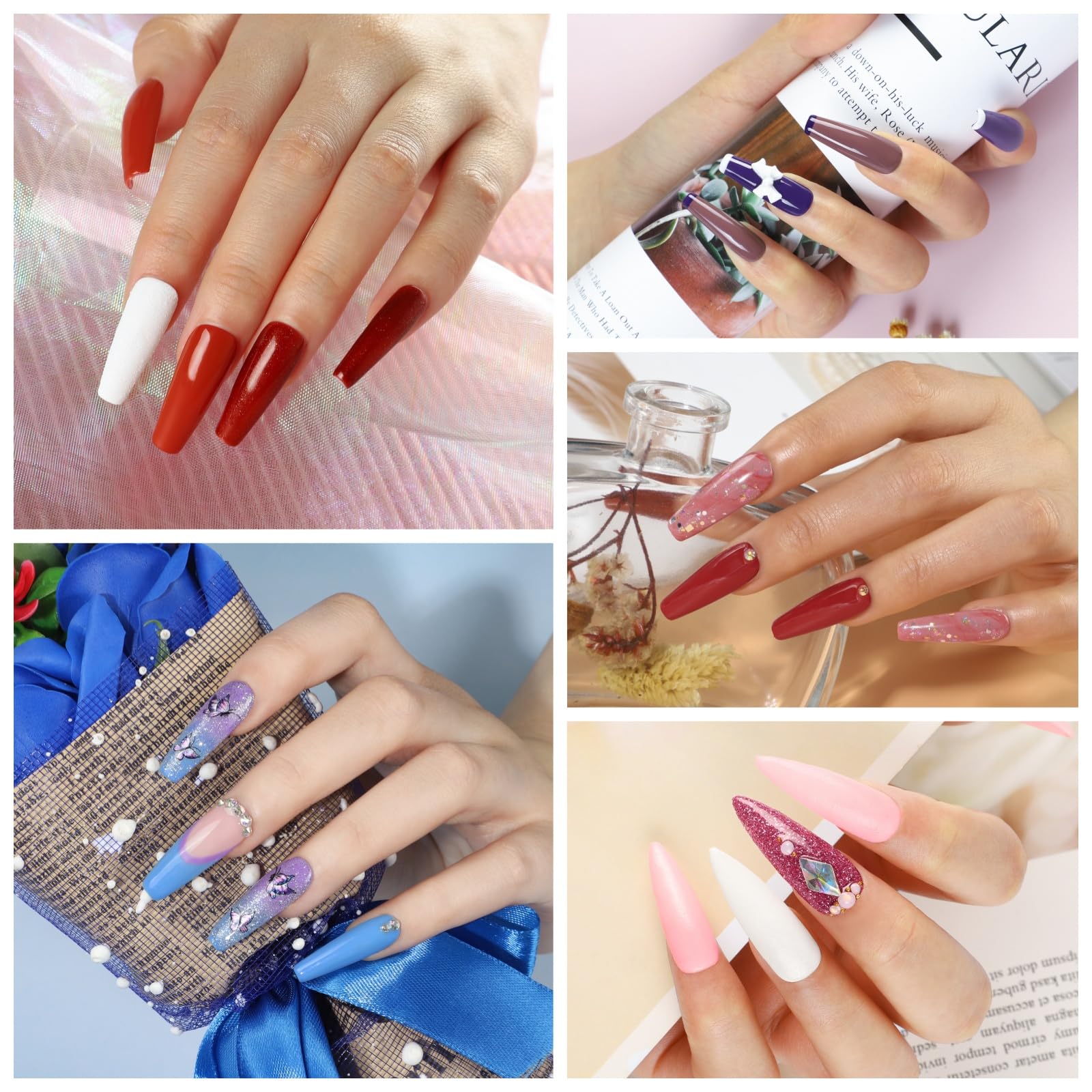 COSCELIA 35 couleurs gel ongles, nuancées nude à rouge, inspiration de design.