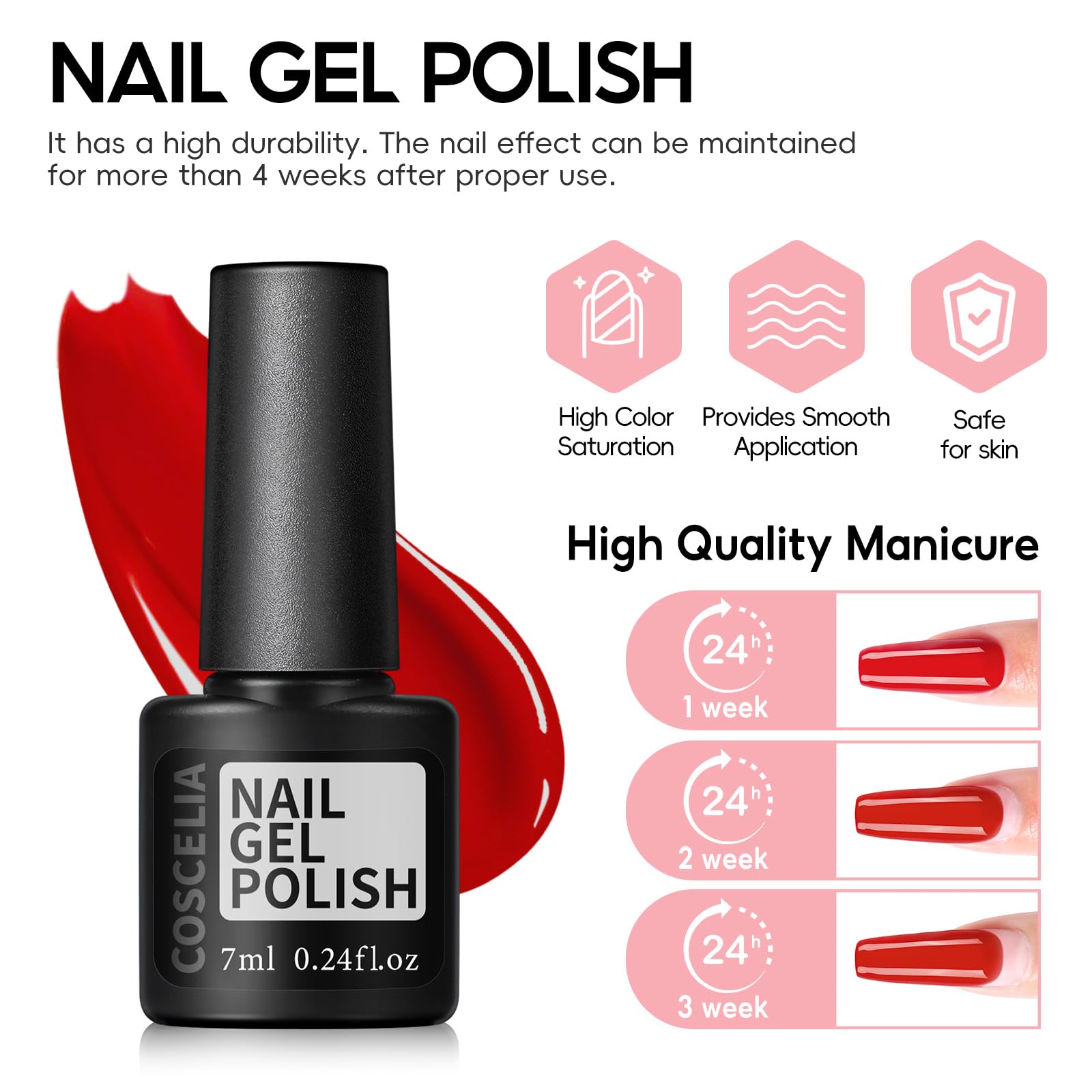 COSCELIA glossy and matte top coats for varied textures