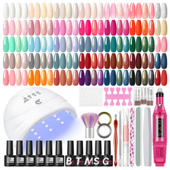 COSCELIA kit-vernis-gel 53 pièces avec lampe UV et perceuse pour démarrer l’atelier à domicile.