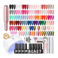 COSCELIA kit vernis gel 66pcs avec UV: pratique pour soins ongles à domicile