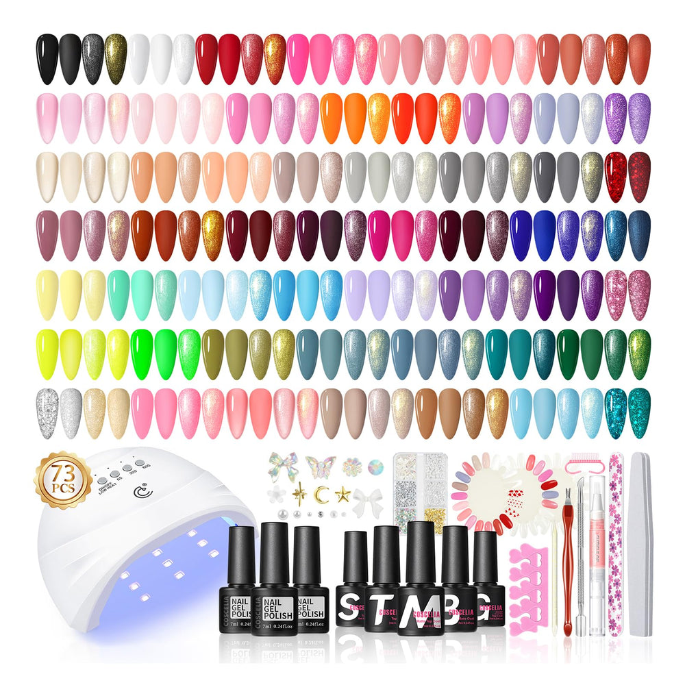 COSCELIA kit vernis gel et lampe UV pour une manucure à domicile
