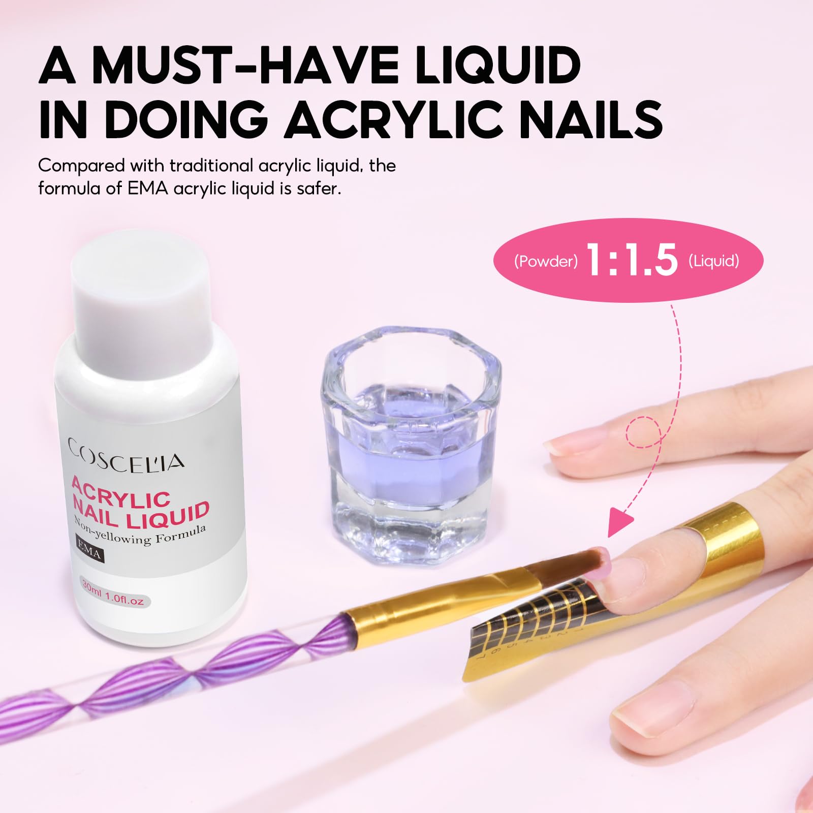 COSCELIA pinceaux arts ongles – dessins fins et motifs détaillés