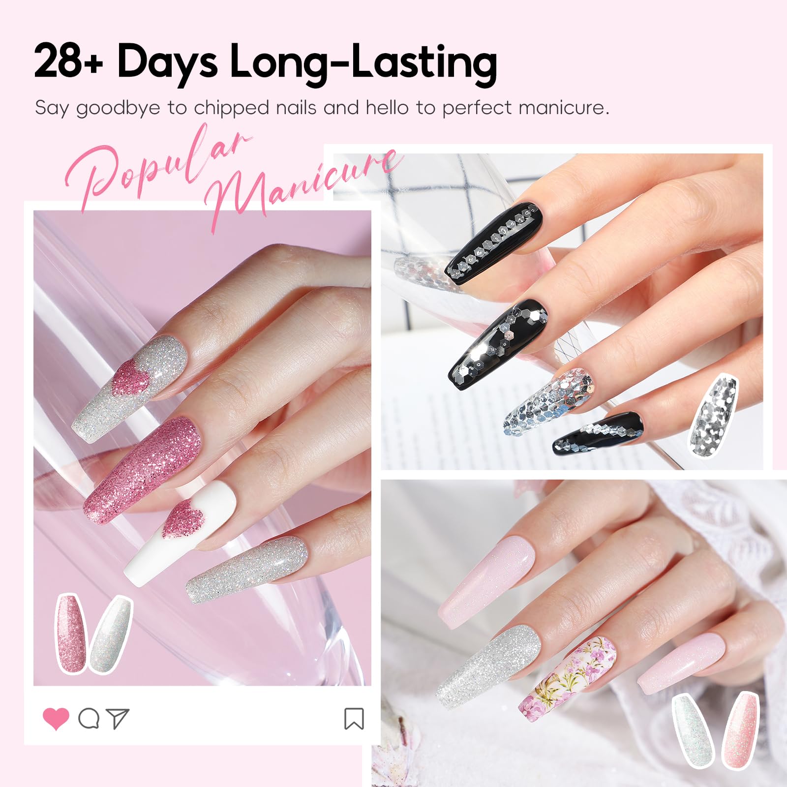 COSCELIA poudre acrylique transparente – extensions précises et naturelles