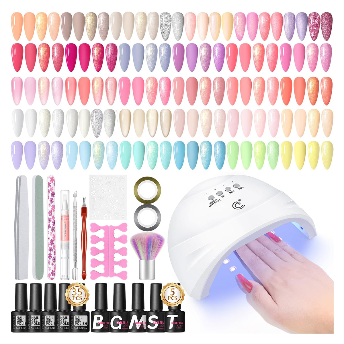 COSCELIA UV light gel nail kit for easy at-home manicures