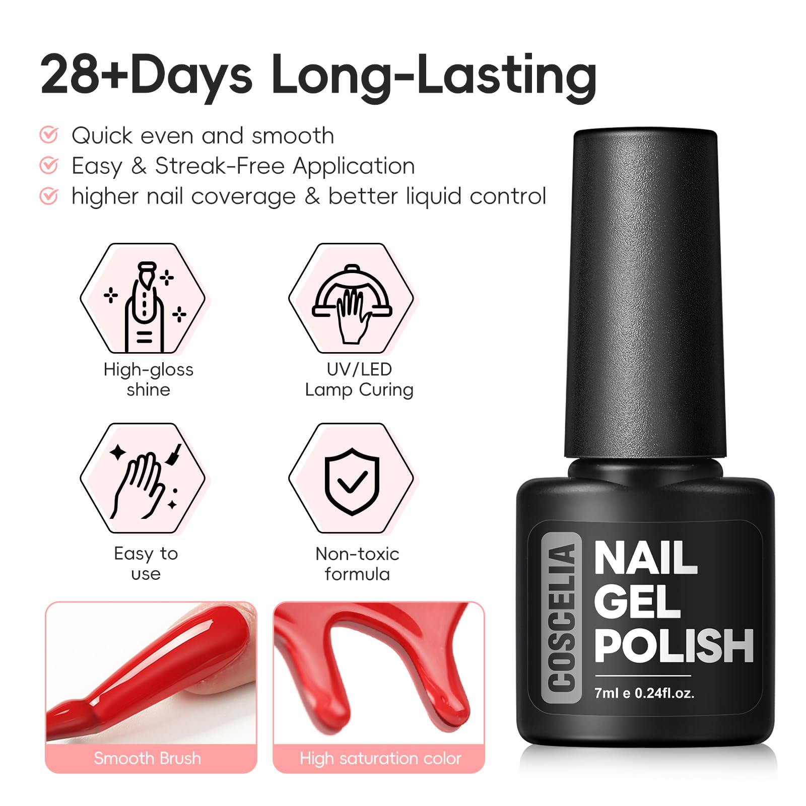 COSCELIA finition mat – rendu sophistiqué et chic sur les ongles.
