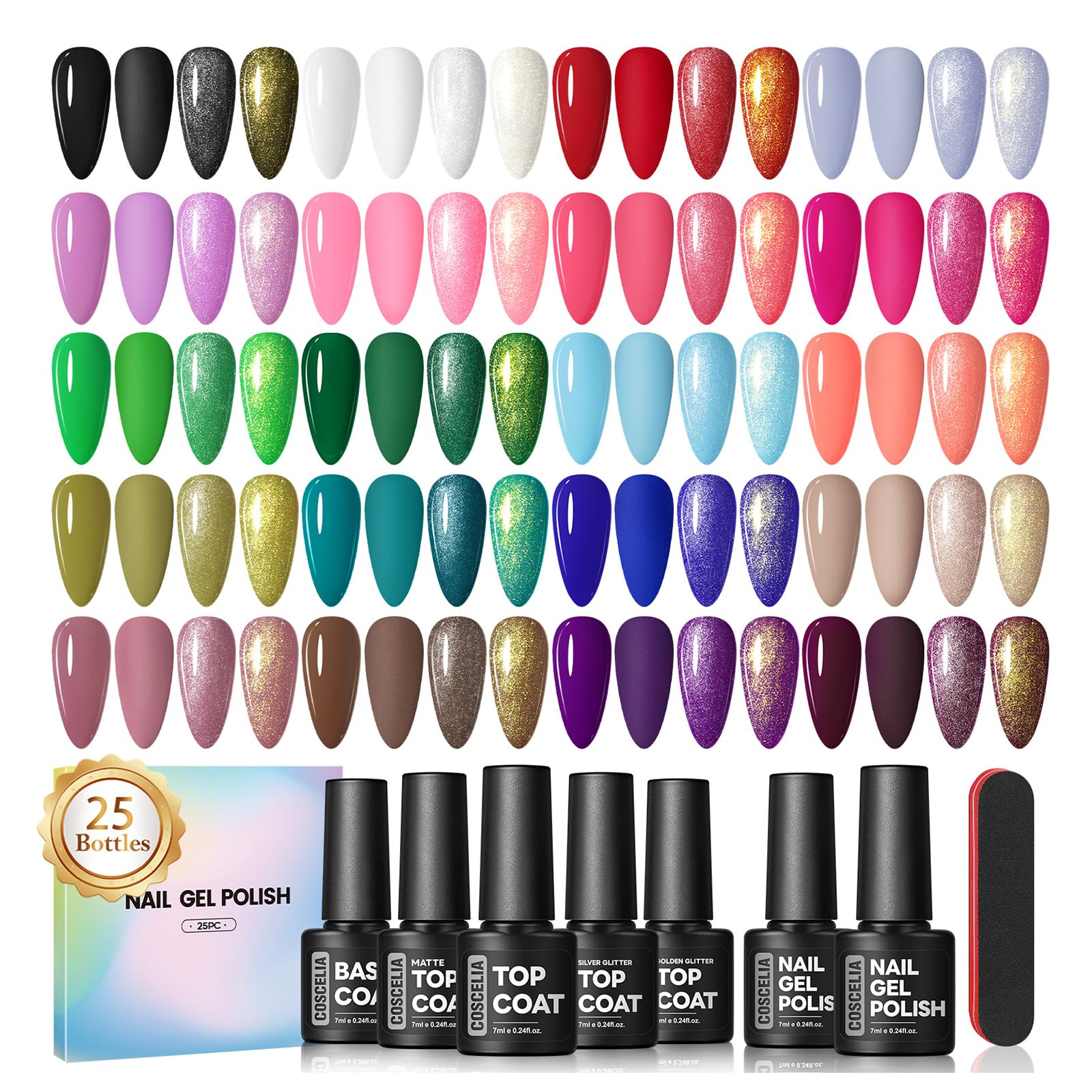 Coscelia vernis gel – ensemble palette couleurs, idéale pour créer des looks variés