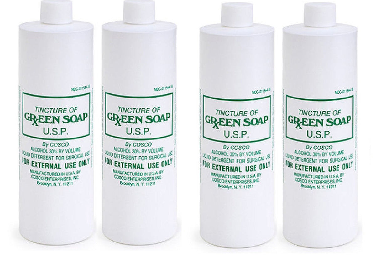 CoscoProducts Savon Vert - Bouteilles 4x16oz pour nettoyage professionnel.