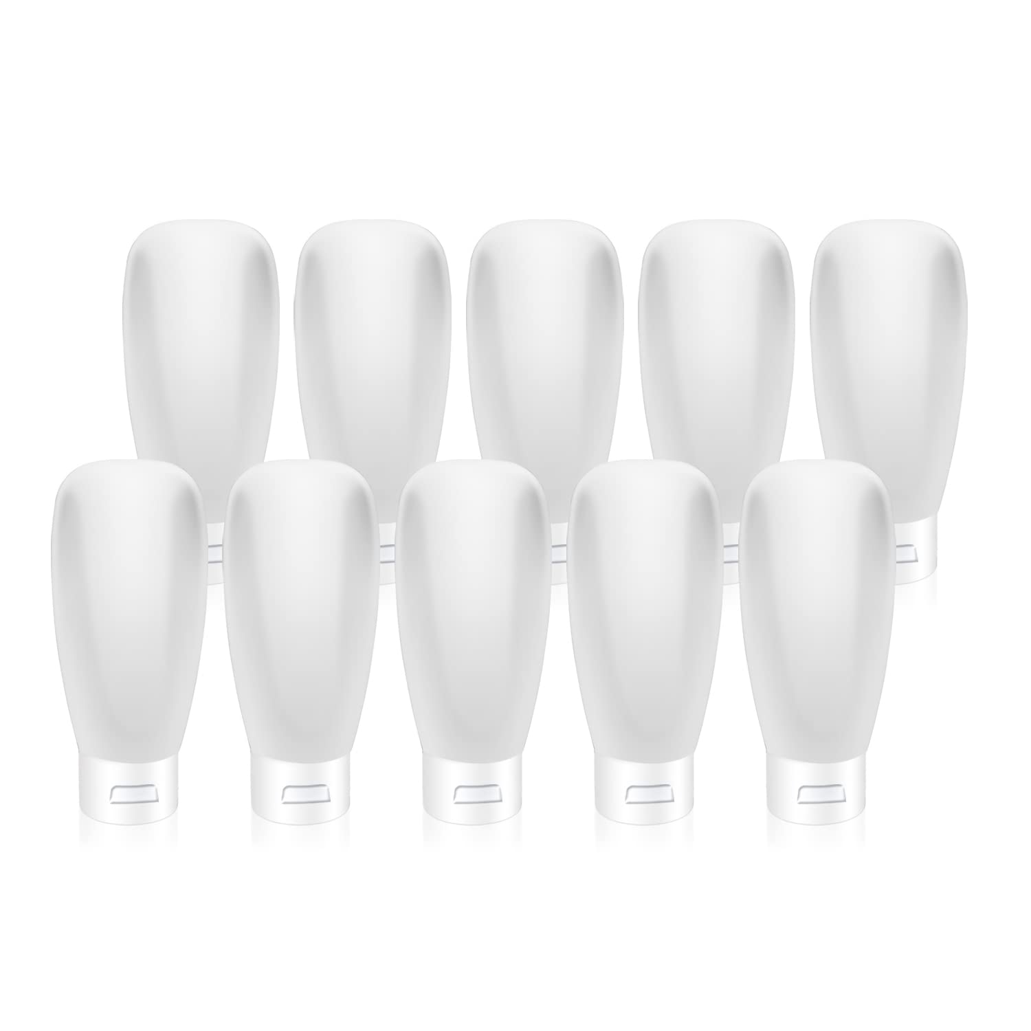 Cositina: lot de 10 tubes 60 ml en plastique, pratique pour voyage et remplissages répétés.