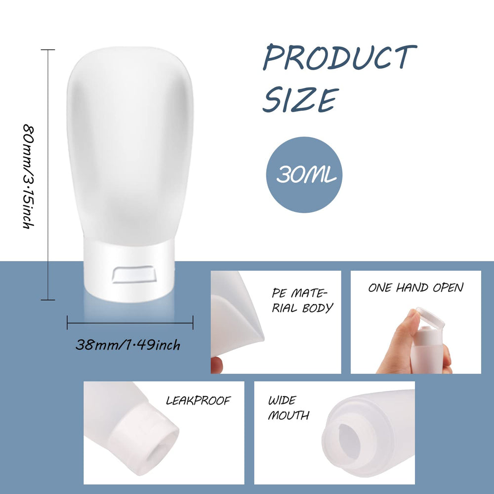 Tubes Cositina de voyage 30ml translucides, légers et faciles à remplir pour vos liquides.