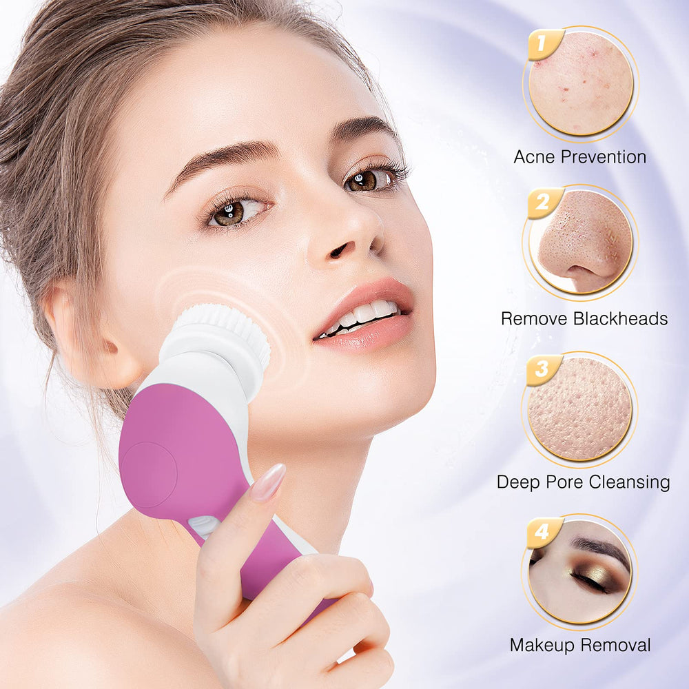 COSLUS Brosse exfoliante visage retire les cellules mortes en douceur.