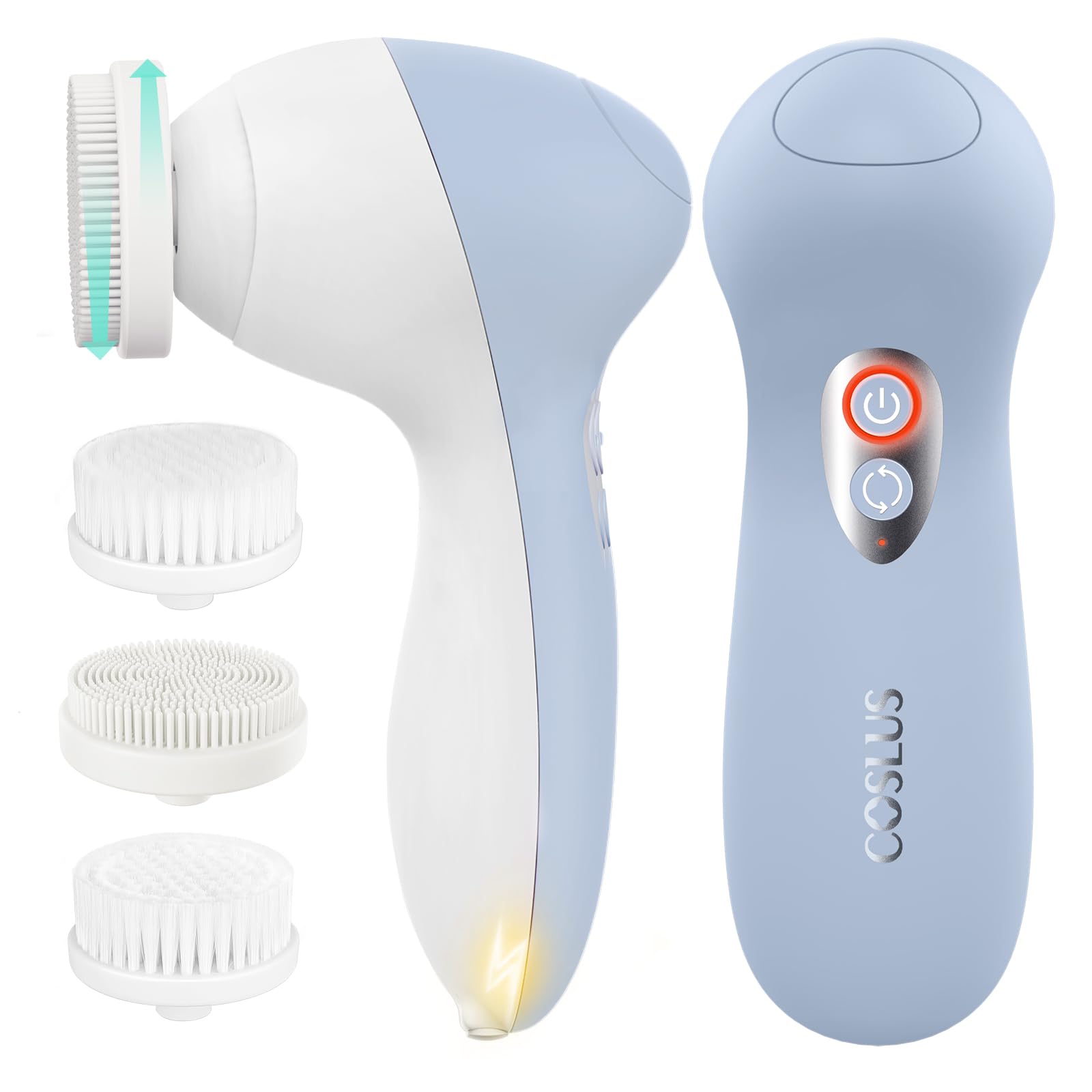 COSLUS brosse visage rotation bidirectionnelle pour un nettoyage en profondeur des pores.