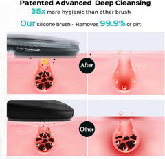 COSLUS brosse visage silicone 5 modes pour adapter le soin à votre peau
