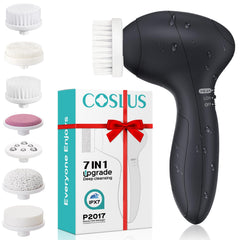 Coslus brosse visage silicone 7-en-1 nettoie en profondeur en douceur