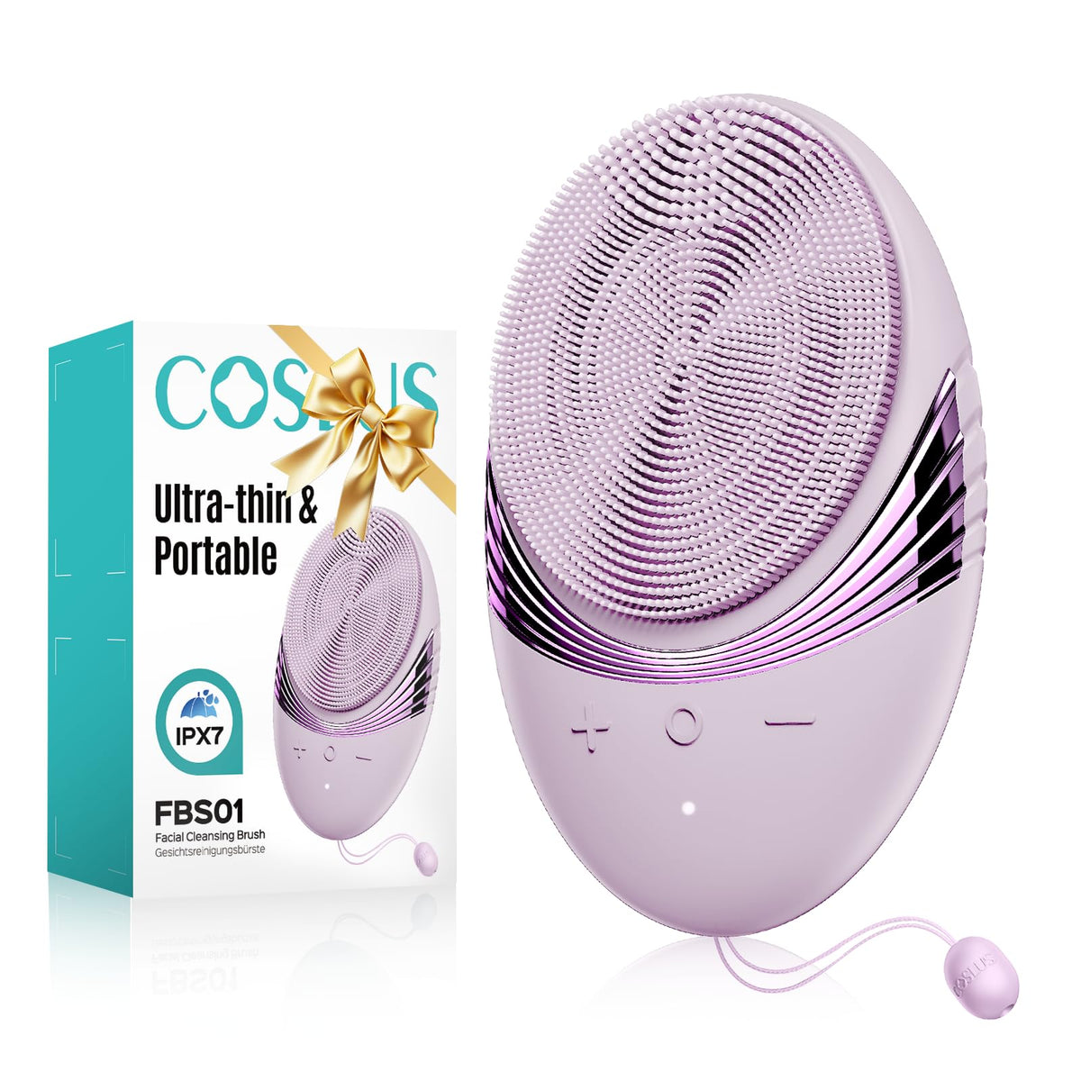 COSLUS brosse visage silicone portable pour nettoyage en profondeur