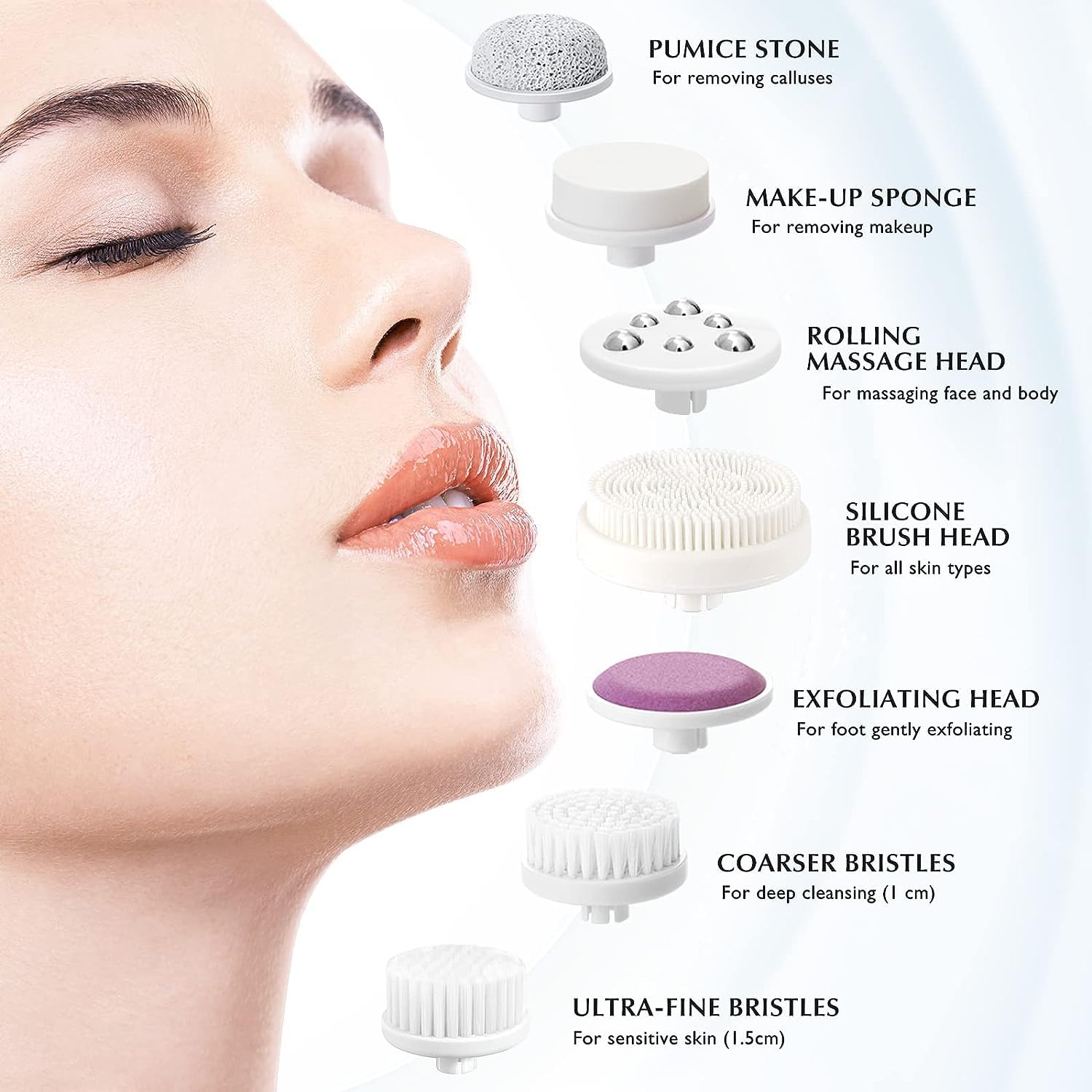Coslus brosse visage étanche IPX7 utilisable sous douche