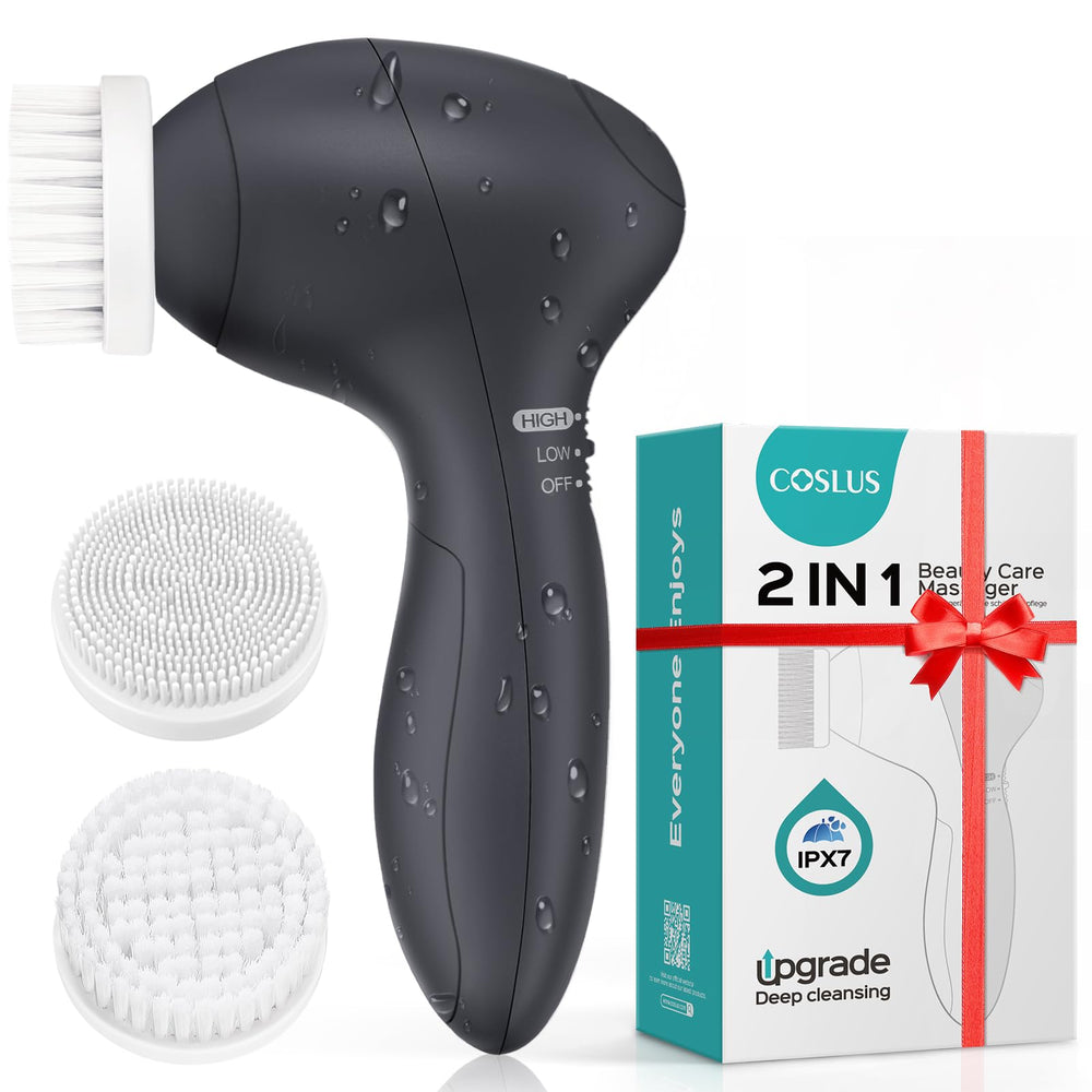 COSLUS brosse-visage à double vitesse pour un nettoyage en profondeur des pores.