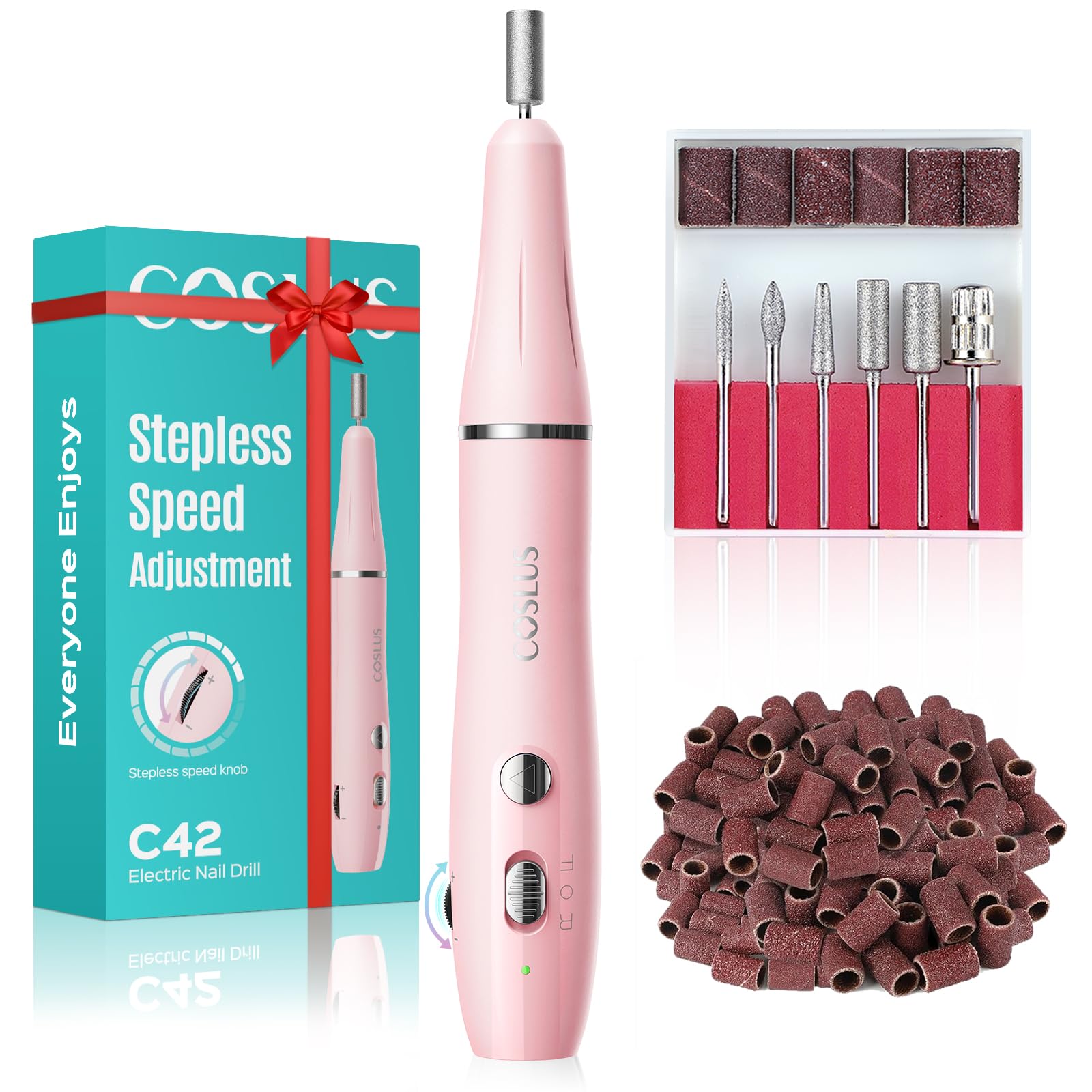 COSLUS meule électrique sans fil pour ongles, maniabilité facile.