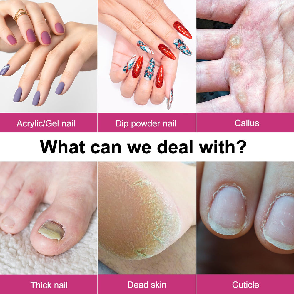 COSLUS perceuse d’ongles électrique ergonomique pour une prise en main confortable.