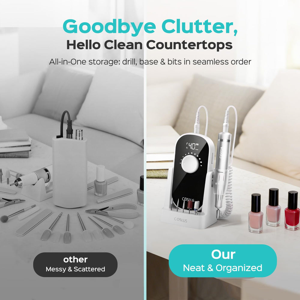 Boîte cadeau COSLUS élégante pour offrir ce kit soin des ongles.