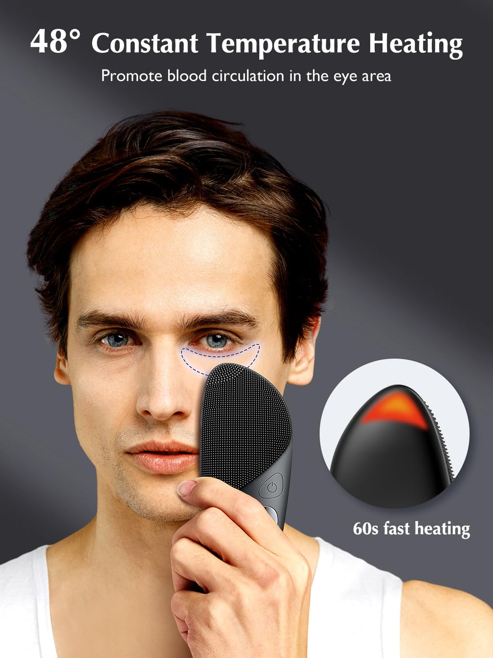 COSLUS zone-nez-yeux brins silicone, nettoie T-zone et contours des yeux en douceur.