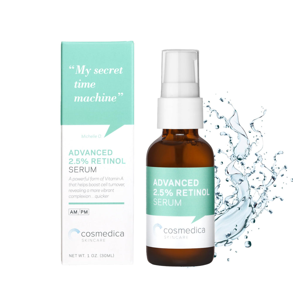 Cosmedica Skincare Advanced Retinol Serum bottle for at-home anti-aging routine