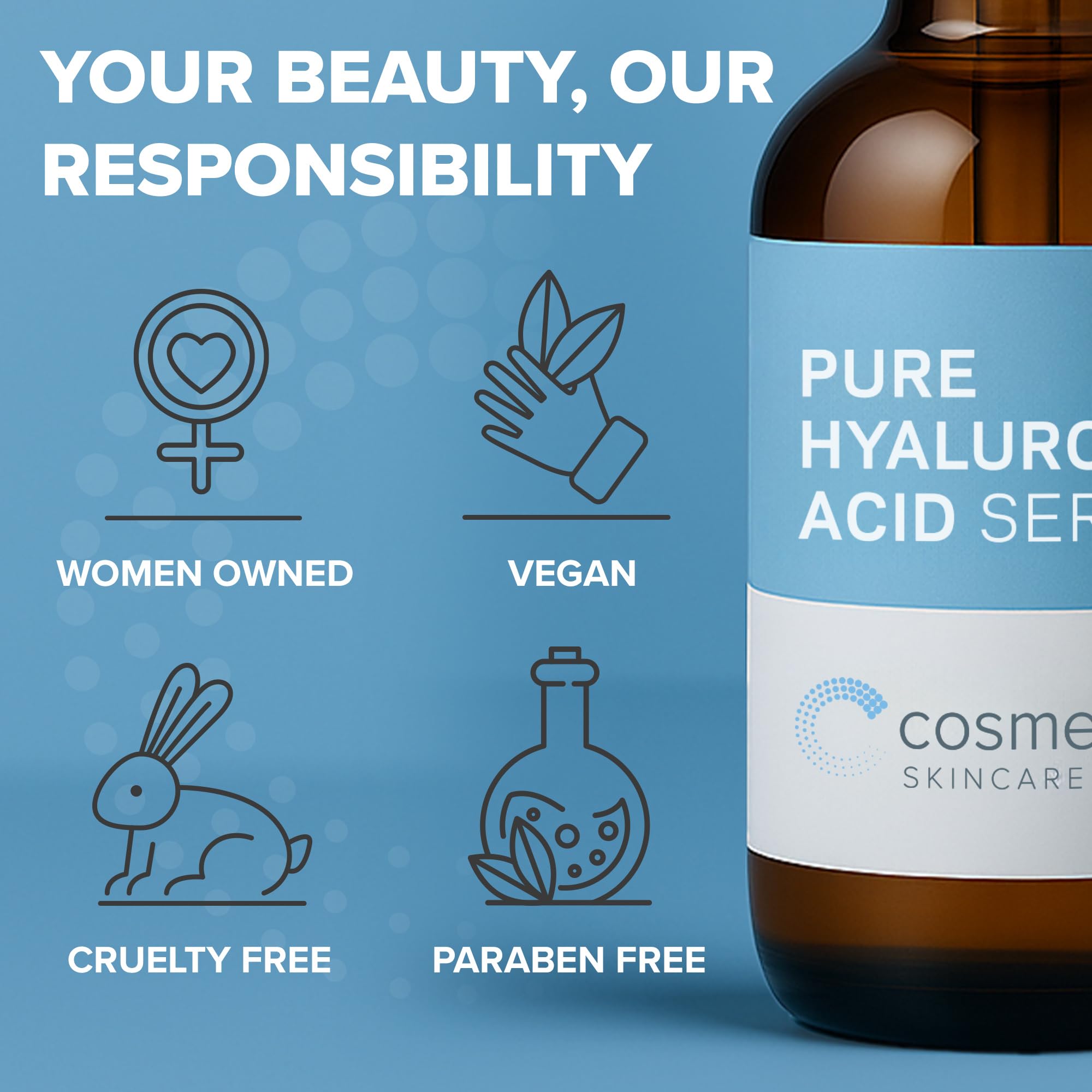 Cosmedica Skincare Sérum hyaluronique B5, emballage compact et pratique